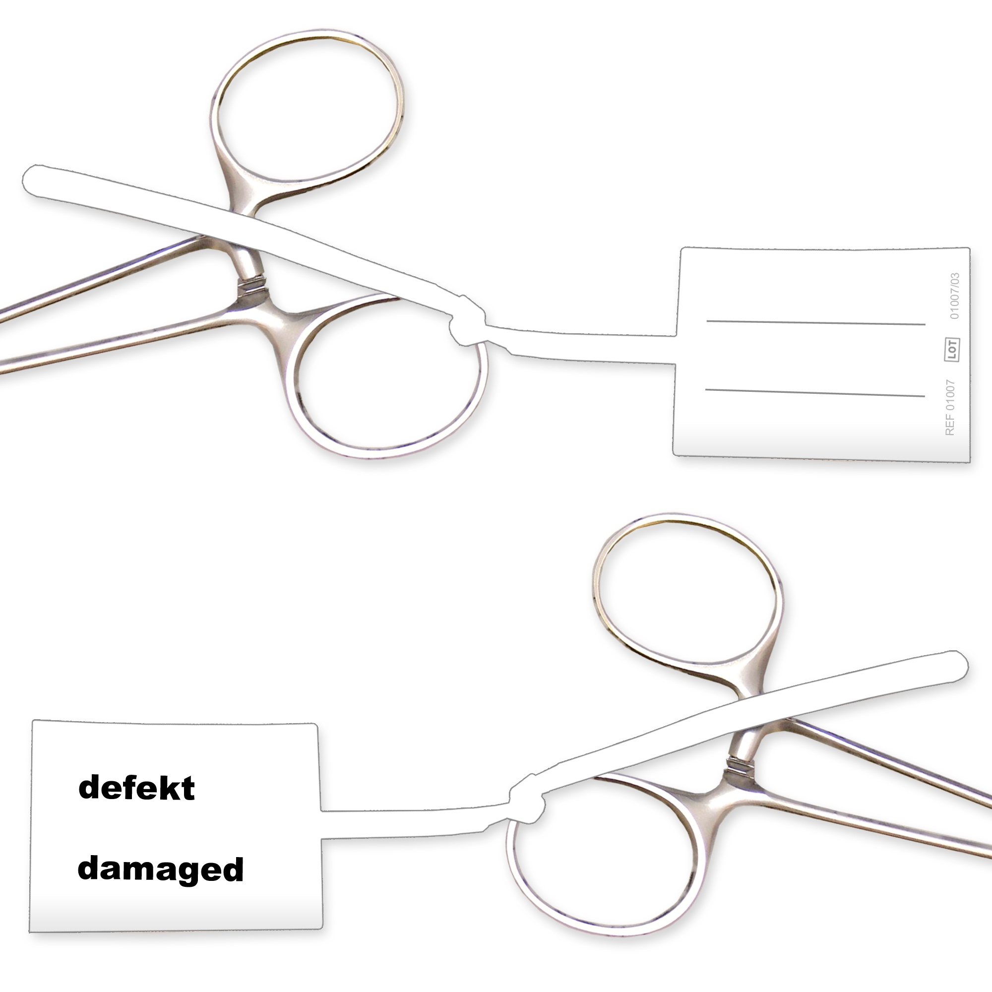 Repair tags "defekt / demaged" Image
